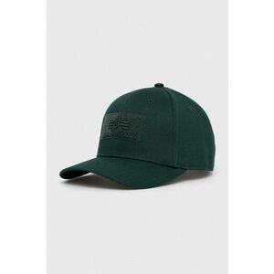 Alpha Industries șapcă din bumbac culoarea verde, cu imprimeu 168903.610-NavyGreen imagine