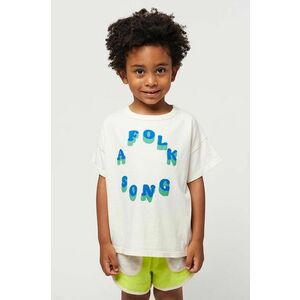 Bobo Choses tricou de bumbac pentru copii culoarea alb, cu imprimeu imagine
