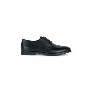 Geox pantofi de piele U DECIO barbati, culoarea negru, U36FXD 00043 C9999 imagine