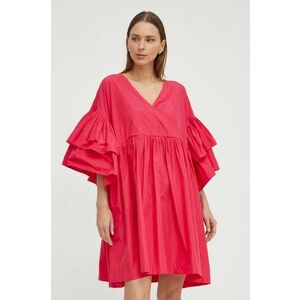 MMC STUDIO rochie culoarea roz, mini, oversize imagine