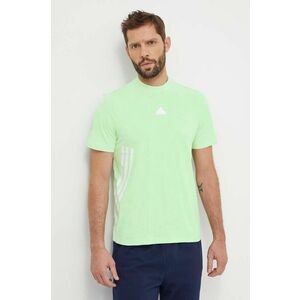 adidas tricou din bumbac bărbați, culoarea verde, cu imprimeu IX5193 imagine