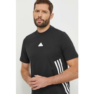 adidas tricou din bumbac bărbați, culoarea negru, cu imprimeu IX5196 imagine