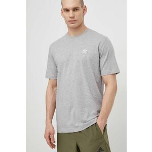 adidas Originals tricou din bumbac Essential Tee bărbați, culoarea gri, melanj, IR9692 imagine
