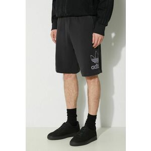 adidas Originals pantaloni scurți din bumbac Adicolor Outline Trefoil culoarea negru, IU2370 imagine
