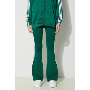 adidas Originals pantaloni de trening Flared culoarea verde, cu imprimeu, IN6320 imagine