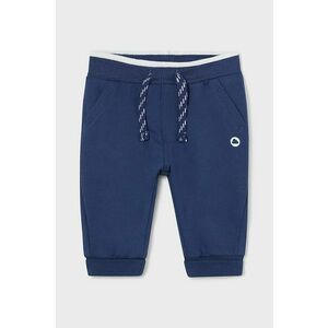Mayoral Newborn pantaloni de trening pentru bebeluși culoarea albastru marin, neted imagine