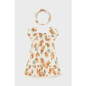 Mayoral rochie din bumbac pentru bebeluși culoarea portocaliu, mini, evazati imagine