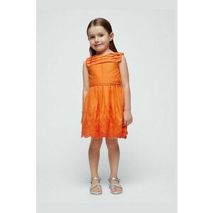 Mayoral rochie din bumbac pentru copii culoarea portocaliu, mini, evazati imagine