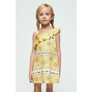 Mayoral rochie din bumbac pentru copii culoarea galben, mini, evazati imagine