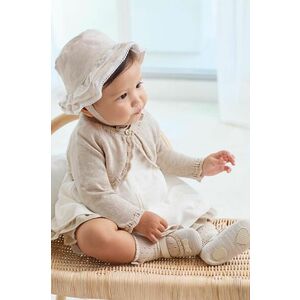 Mayoral Newborn rochie cu amestec de in pentru copii culoarea bej, mini, evazati imagine