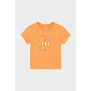 Mayoral tricou din bumbac pentru bebelusi culoarea portocaliu, modelator imagine