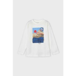 Mayoral tricou de bumbac pentru copii culoarea bej, cu imprimeu imagine