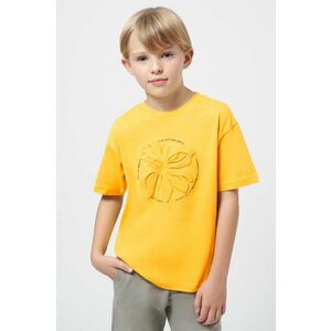 Mayoral tricou de bumbac pentru copii culoarea galben, cu imprimeu imagine