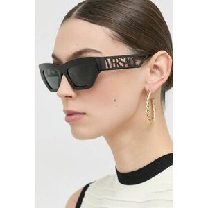 Versace ochelari de soare femei, culoarea negru imagine