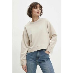 Answear Lab bluza femei, culoarea bej, cu imprimeu imagine