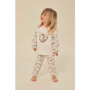 Konges Sløjd pijamale de bumbac pentru copii culoarea bej, modelator imagine