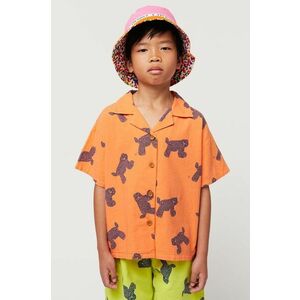 Bobo Choses camasa de bumbac pentru copii culoarea portocaliu imagine