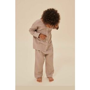 Konges Sløjd pantaloni de bumbac pentru copii culoarea bej, neted imagine