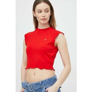 Tommy Jeans top femei, culoarea roșu DW0DW17884 imagine