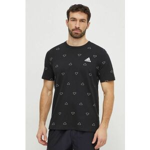 adidas tricou din bumbac bărbați, culoarea negru, cu imprimeu IS1826 imagine
