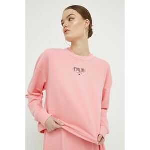Tommy Jeans bluză femei, culoarea roz, cu imprimeu DW0DW17796 imagine