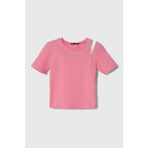 Sisley tricou copii culoarea roz imagine