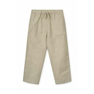 Liewood pantaloni cu amestec de in pentru copii Orlando Linen Pants culoarea bej, neted imagine
