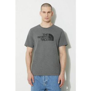 The North Face tricou M S/S Easy Tee bărbați, culoarea gri, cu imprimeu, NF0A87N5DYY1 imagine