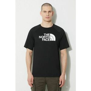 The North Face tricou din bumbac M S/S Raglan Easy Tee bărbați, culoarea negru, cu imprimeu, NF0A87N7JK31 imagine