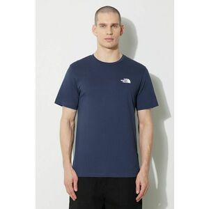 The North Face tricou M S/S Simple Dome Tee bărbați, culoarea bleumarin, cu imprimeu, NF0A87NG8K21 imagine