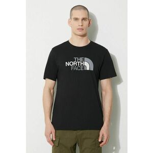 The North Face tricou din bumbac M S/S Easy Tee bărbați, culoarea negru, cu imprimeu, NF0A87N5JK31 imagine