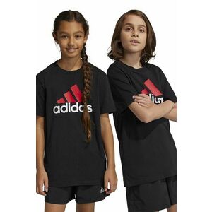 Adidas tricou de bumbac pentru copii U BL 2 TEE culoarea negru, cu imprimeu imagine
