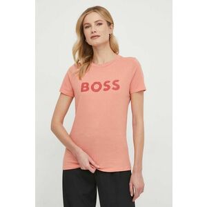 Boss Orange tricou din bumbac BOSS ORANGE femei, culoarea rosu imagine
