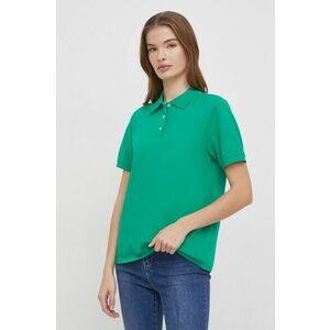 United Colors of Benetton tricou polo femei, culoarea verde imagine
