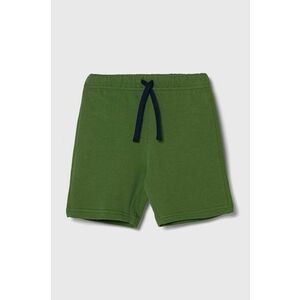 United Colors of Benetton pantaloni scurți din bumbac pentru copii culoarea verde, talie reglabila imagine