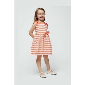 Mayoral rochie cu amestec de in pentru copii culoarea portocaliu, mini, evazati imagine