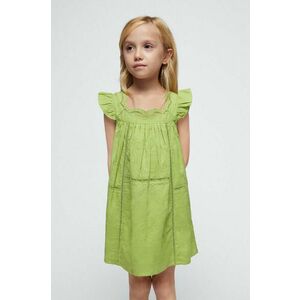 Mayoral rochie din bumbac pentru copii culoarea verde, mini, evazati imagine