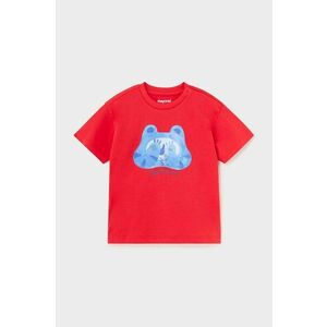 Mayoral tricou din bumbac pentru bebelusi culoarea rosu, cu imprimeu imagine