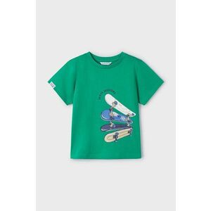 Mayoral tricou de bumbac pentru copii culoarea verde, cu imprimeu imagine