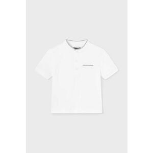 Mayoral tricou polo pentru copii culoarea alb, neted imagine