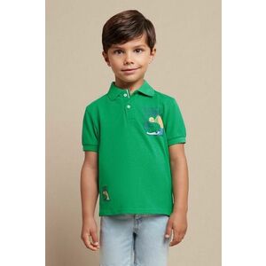 Mayoral tricou polo copii culoarea verde, cu imprimeu imagine
