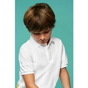 Mayoral tricou polo copii culoarea alb, neted imagine