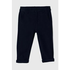 United Colors of Benetton pantaloni de bumbac pentru copii culoarea albastru marin, neted imagine