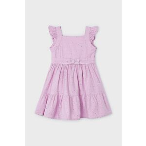 Mayoral rochie din bumbac pentru copii culoarea violet, mini, evazati imagine
