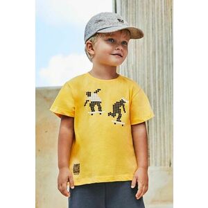 Mayoral tricou de bumbac pentru copii culoarea galben, cu imprimeu imagine