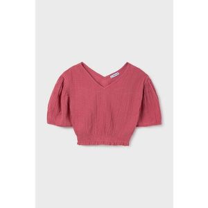 Mayoral bluza de bumbac pentru copii culoarea roz, neted imagine