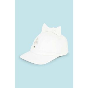 Mayoral șapcă din bumbac pentru copii culoarea alb, cu imprimeu imagine