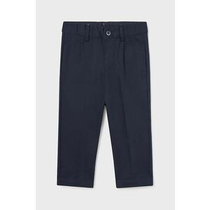 Mayoral pantaloni cu amestec de in pentru copii culoarea albastru marin, modelator imagine