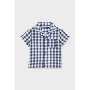 Mayoral cămașă din bumbac pentru bebeluși culoarea albastru marin imagine