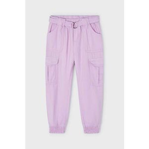 Mayoral pantaloni copii culoarea violet, neted imagine